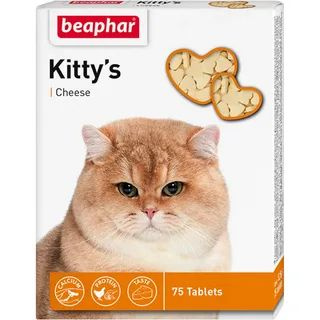 Кормовая добавка Витамины Beaphar Kittys +Cheese для кошек с сыром 75т  #1