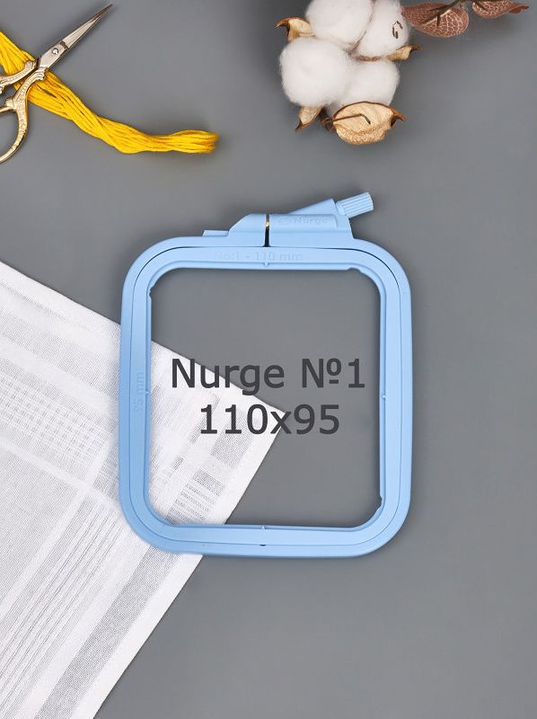 Пяльцы Nurge "Пяльцы квадратные с винтом 11x9.5 см голубые" 170-11-blue  #1