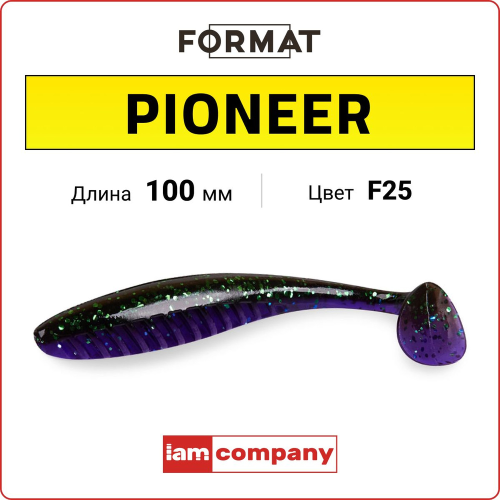 Приманка силиконовая I AM Format PIONEER 100 цв. F25 / уп. 5 шт / Для летней рыбалки / Мягкая приманка #1