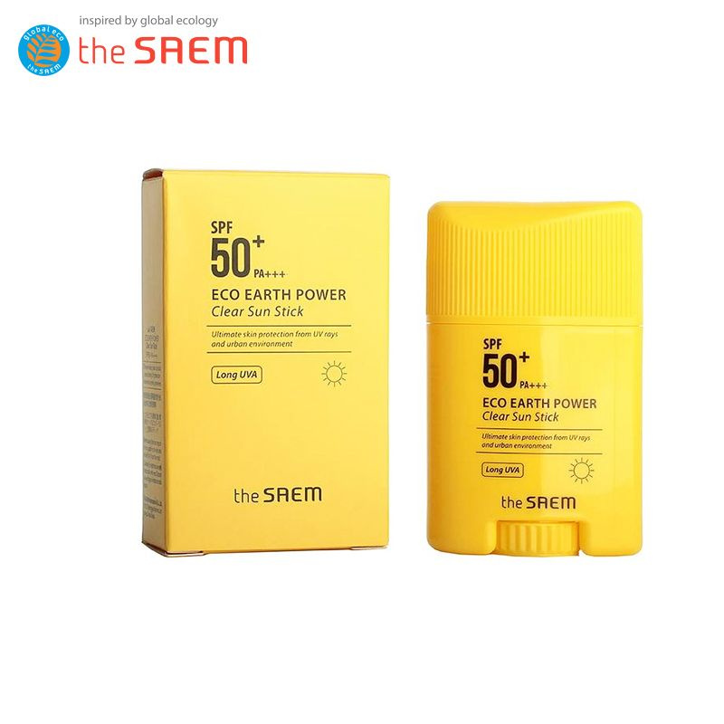 Солнцезащитный стик The SAEM Eco Earth Power Clear Sun Stick SPF50+/PA+++ Солнцезащитный крем для лица #1