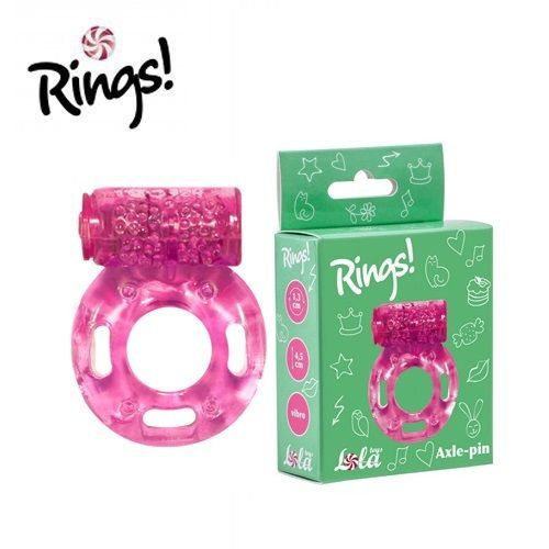 Lola Games Эрекционное кольцо с вибрацией Rings Axle-pin pink #1