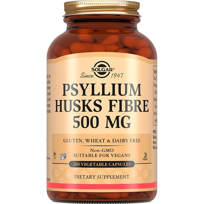 Solgar, Psyllium Husks Fibre "Псиллиум, пищевые волокна", 500 мг, 200 капсул  #1