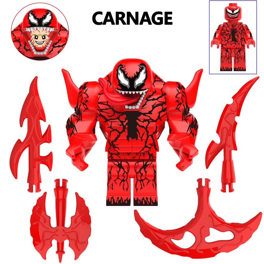 Минифигурка Веном Карнаж / Venom Carnage совместима с конструкторами лего (8см, пакет) AF322  #1