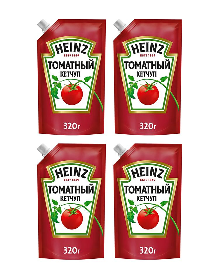 Кетчуп Heinz Томатный, 4 уп по 320 гр #1