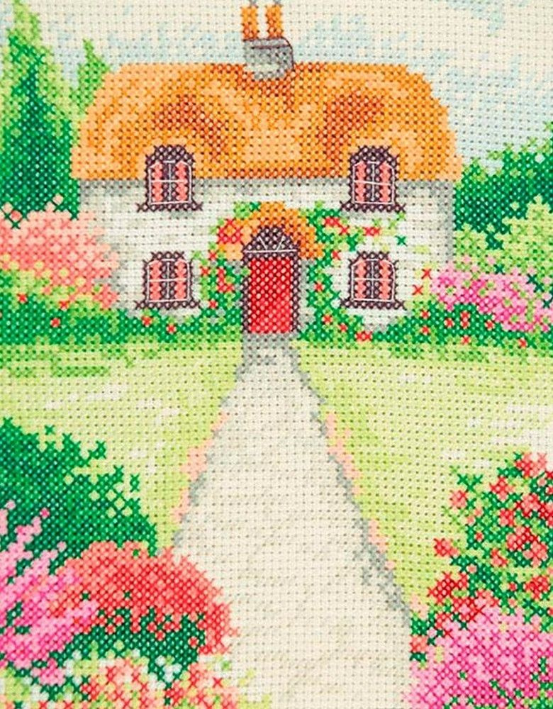 Набор для вышивания Anchor #AK136 Cottage Garden (Сад у коттеджа), Счетный крест, 23 x 16 см  #1