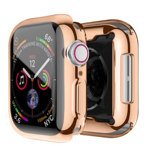 Чехол/защита силиконовая для Apple watch Series 4, 5, 6, SE розовое золото(40 мм)  #1