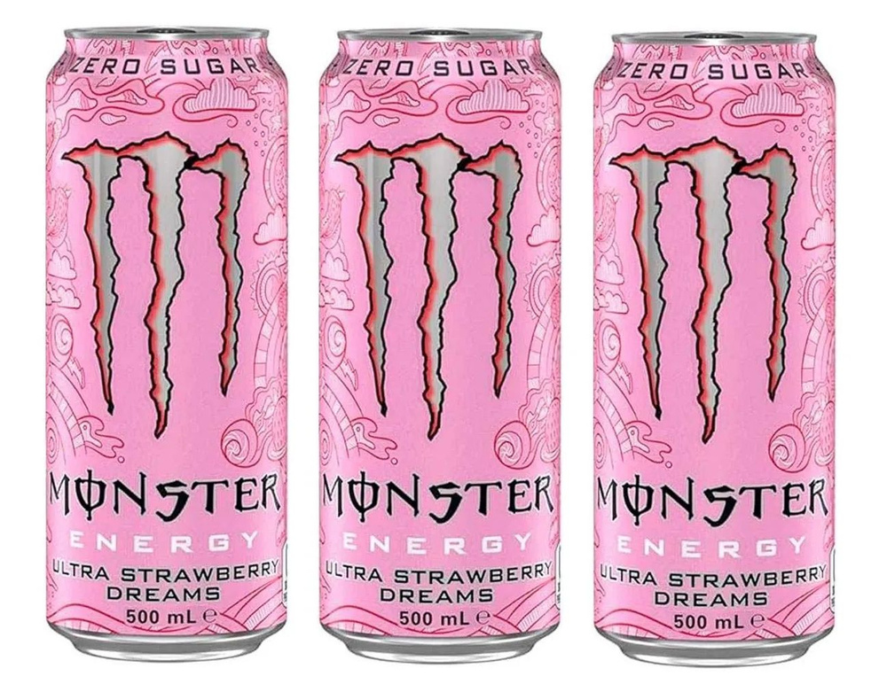 Напиток энергетический Monster Ultra Strawberry Dreams, 3 шт x 500 мл #1