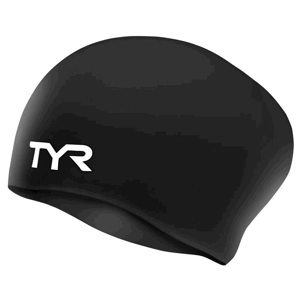 Шапочка Для Плавания Tyr Long Hair Wrinkle-Free Silicone Cap Черный (Б/Р) #1