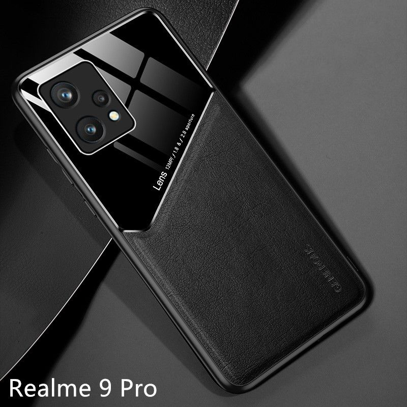 Кожа чехол для Realme 9 Pro Магнитное притяжение внутри ( Реалми 9 про 5G ) противоударный чехол  #1