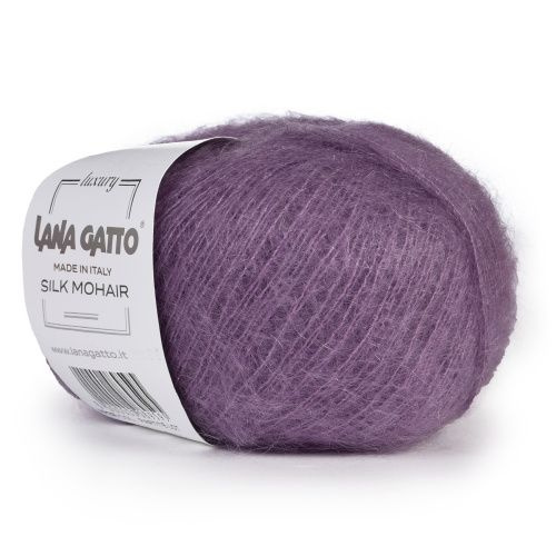 Пряжа Lana Gatto Silk Mohair 30140 баклажан (25г/212м, упаковка 10 мотков)  #1