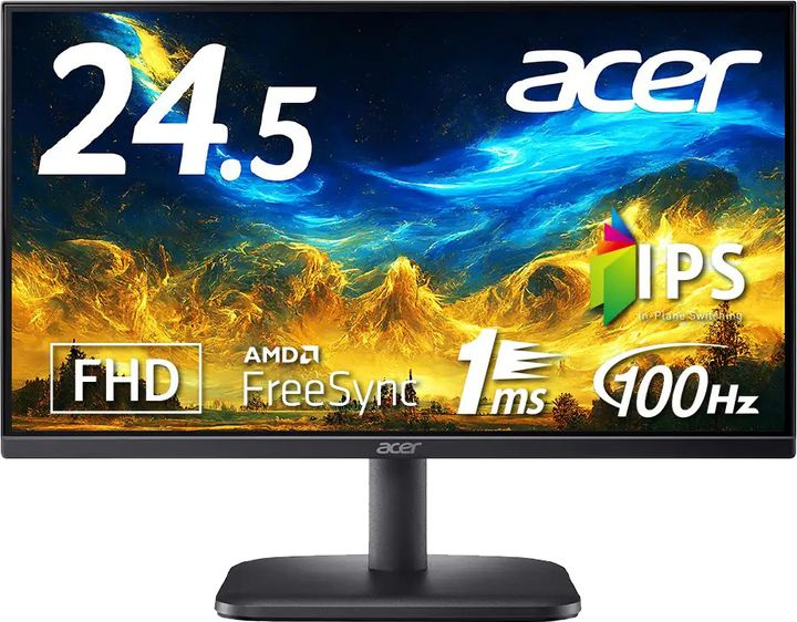 Acer 24.5" Монитор UM.KE1EE.E01_483731 озон, черный #1