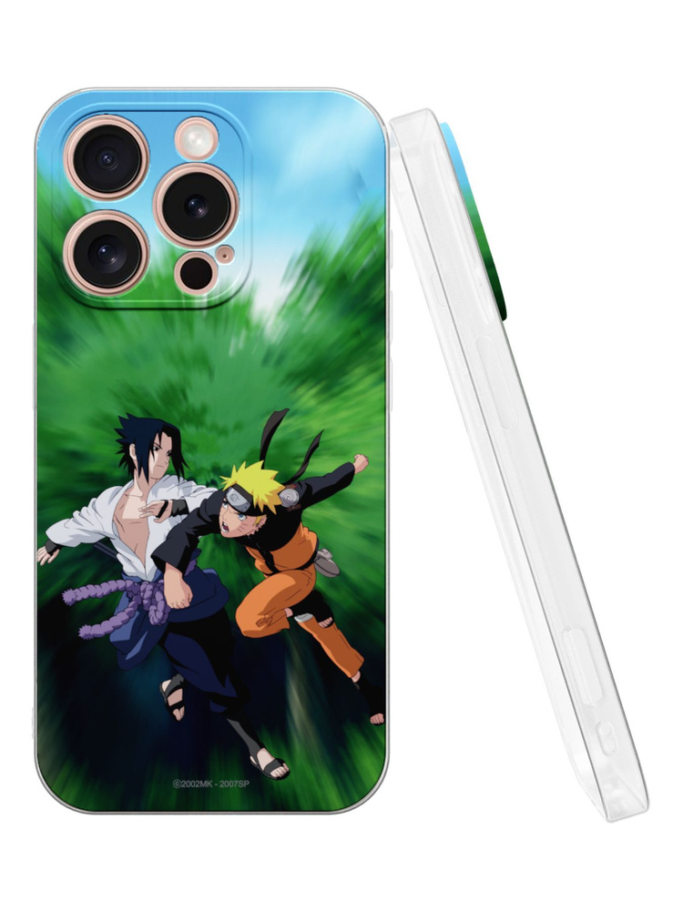 Силиконовый чехол Mobilius для iPhone 16 Pro (Айфон 16 Про), Naruto Shippuden: Битва  #1