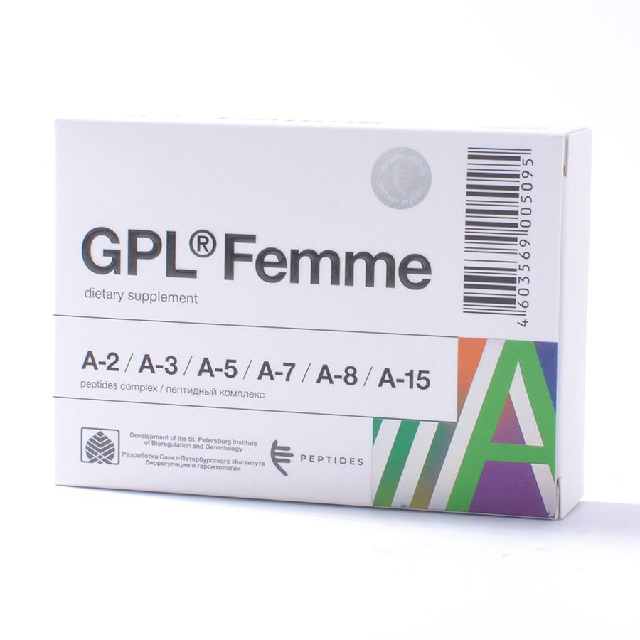 GPL Femme комплекс пептидов Хавинсона 6 в 1 Геропротектор для женского здоровья, 30 капс.  #1