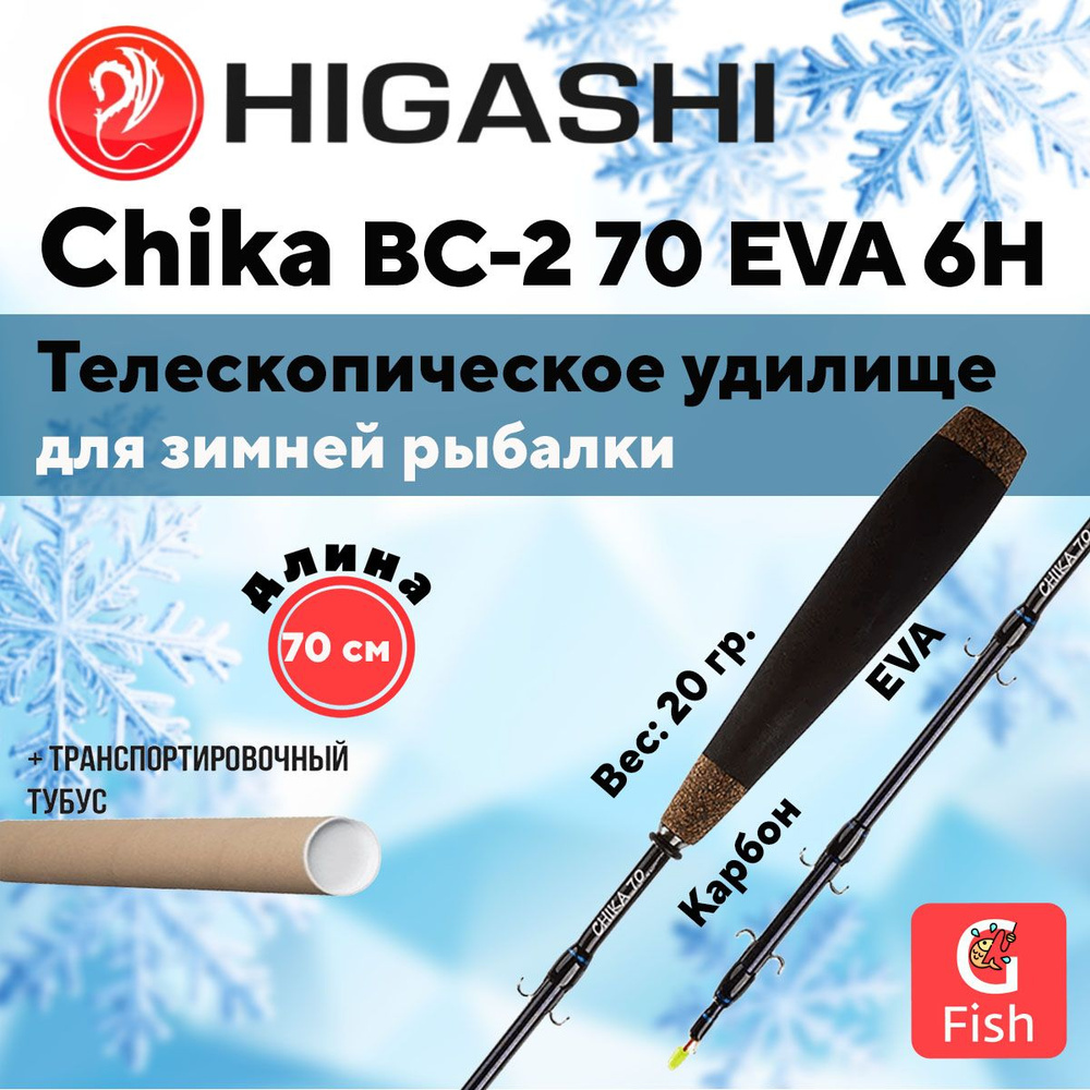 Удочка для зимней рыбалки HIGASHI Chika BC-2 70 EVA 6H #1