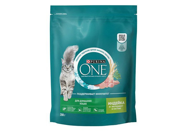 Purina One / Сухой корм Пурина Уан для Домашних кошек Индейка и цельные злаки 200 г  #1