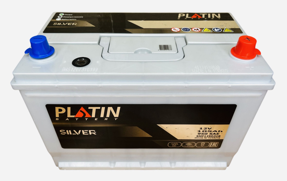 Аккумулятор автомобильный Platin Silver Asia 105 Ач о.п. 900 A SMF 125D31L 306х173х225  #1