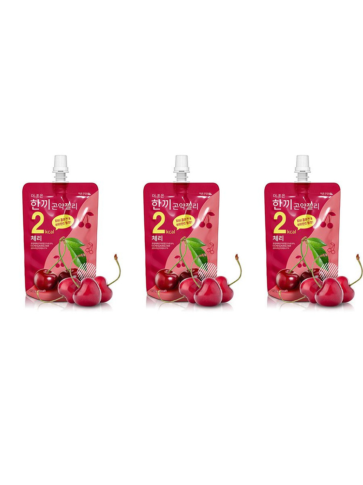 Питьевое желе THEZOEN Diet Konjac Jelly Cherry Flavor со вкусом вишни, 3 шт x 150 мл  #1