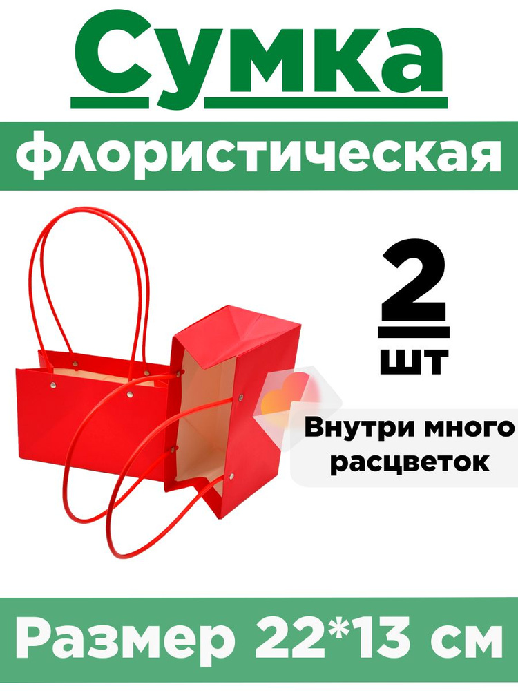 Плайм-пакет для цветов. Сумка флористическая. Коробка для букета. Набор 2 сумки.  #1