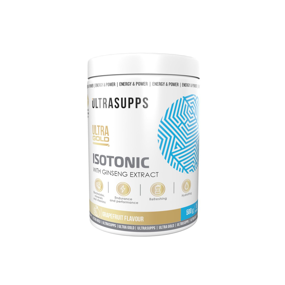 Изотоник 500 г, 15 порций UltraSupps / Ultra Gold Isotonic для восстановления со вкусом Грейпфрута  #1