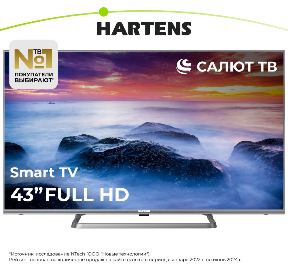 Hartens Телевизор HTS-43FHD11G-HC24 43" Full HD, черный. Уцененный товар  #1