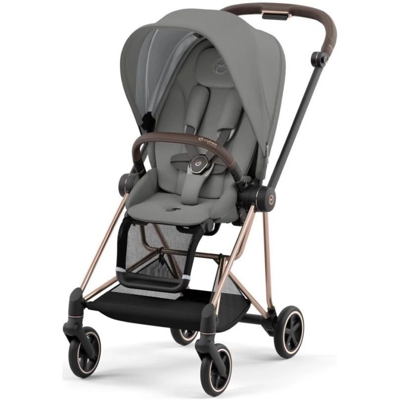 Cybex Mios III Прогулочная коляска, шасси Rose Gold, текстиль Mirage Grey  #1