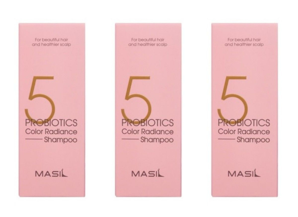 MASIL Шампунь для окрашенных волос 5 Probiotics Color Radiance Shampoo, с защитой цвета, 50 мл, 3 шт #1