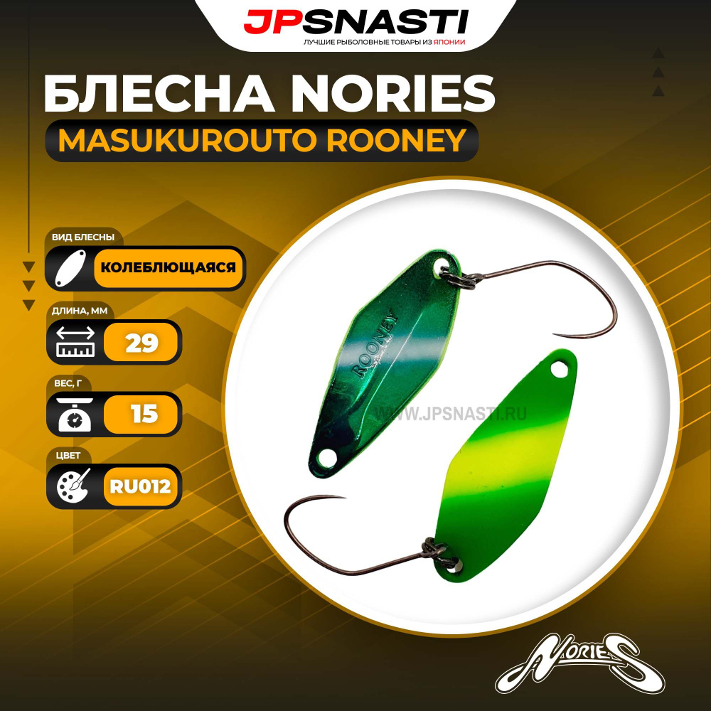 Блесна Nories Masukurouto Rooney, 1.5гр, RU012 #1