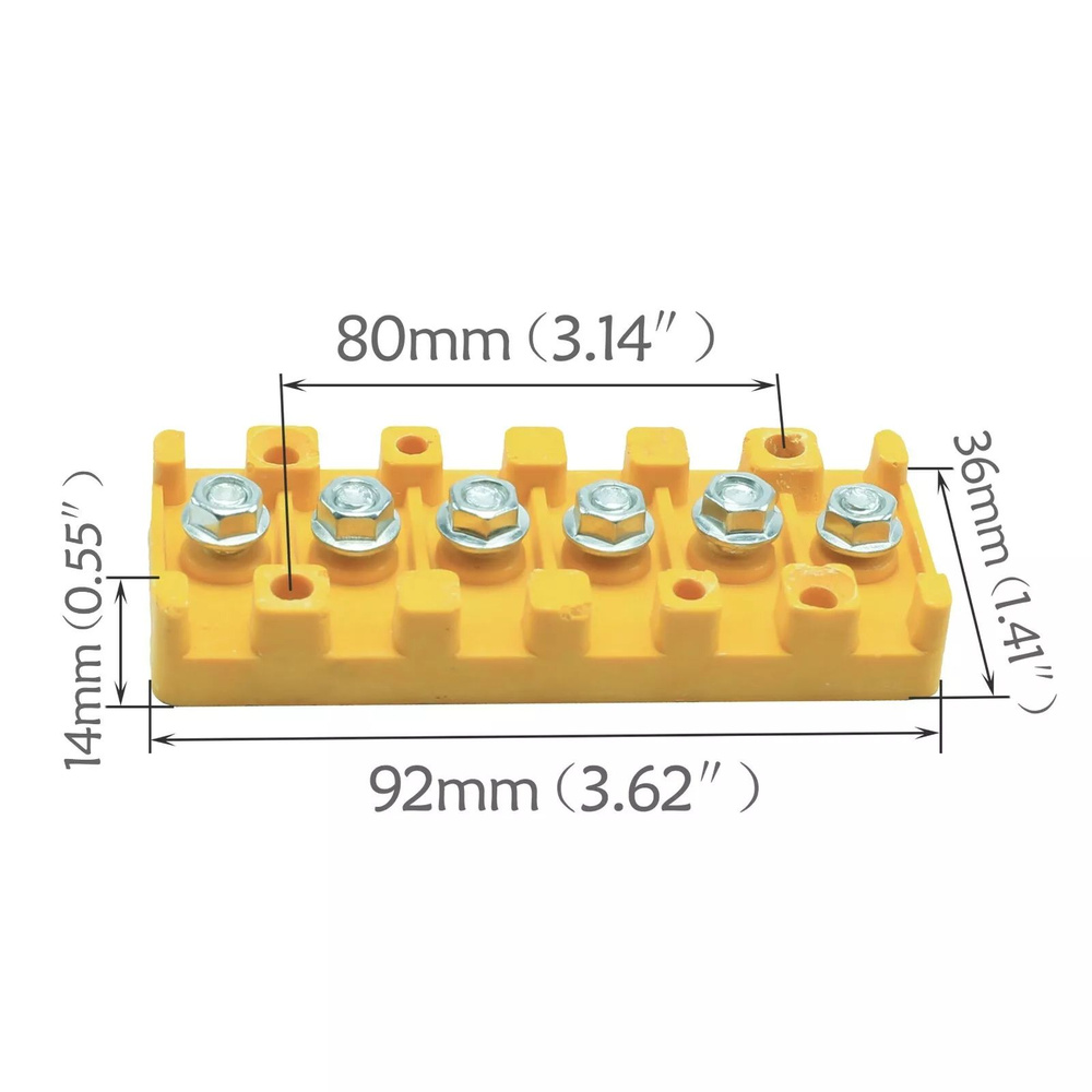 40A 6-позиционный проводной разъем Электрический барьер Клеммная колодка с крышкой  #1