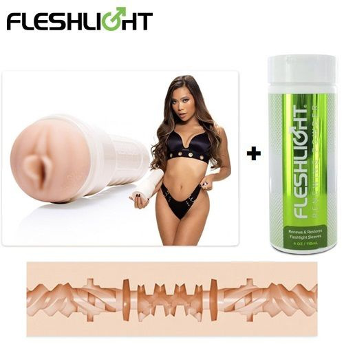 Fleshlight Набор мастурбатор - Vina Sky Exotica (вагина) + восстанавливающий порошок для киберкожи Renewing #1