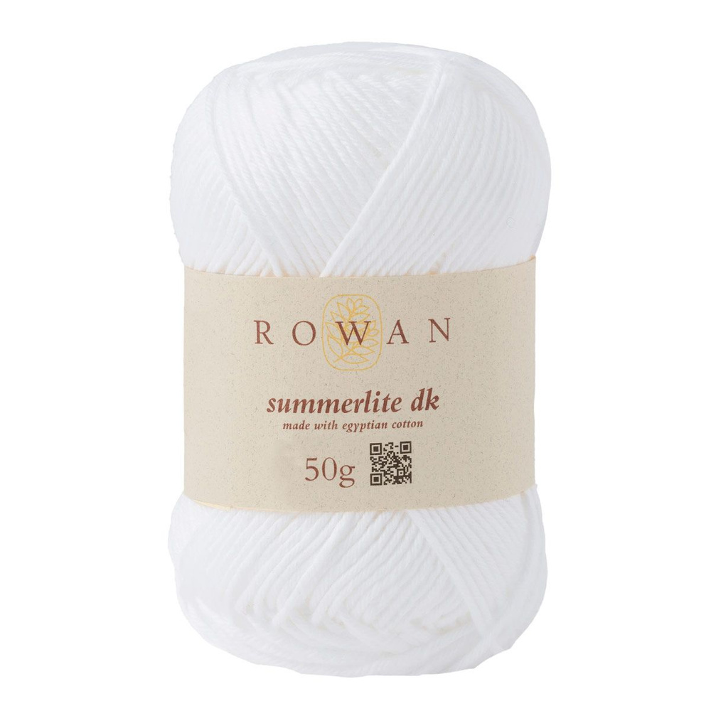 Summerlite DK /Саммерлайт ДК/ пряжа Rowan, 100% хлопок, 50г/130м, арт. 9802191 цвет 465, white  #1