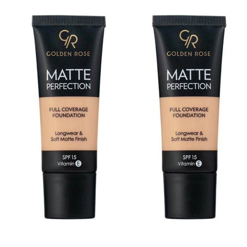 Golden Rose Тональный крем для лица, Matte Perfection Foundation,тон С4 Темный беж, 3 мл, 2 шт  #1