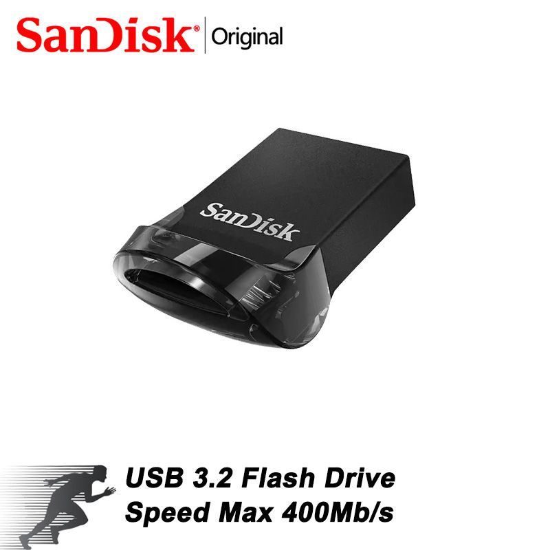 SanDisk USB-флеш-накопитель Ultra Fit SDCZ430-128G 128 ГБ, черно-серый #1