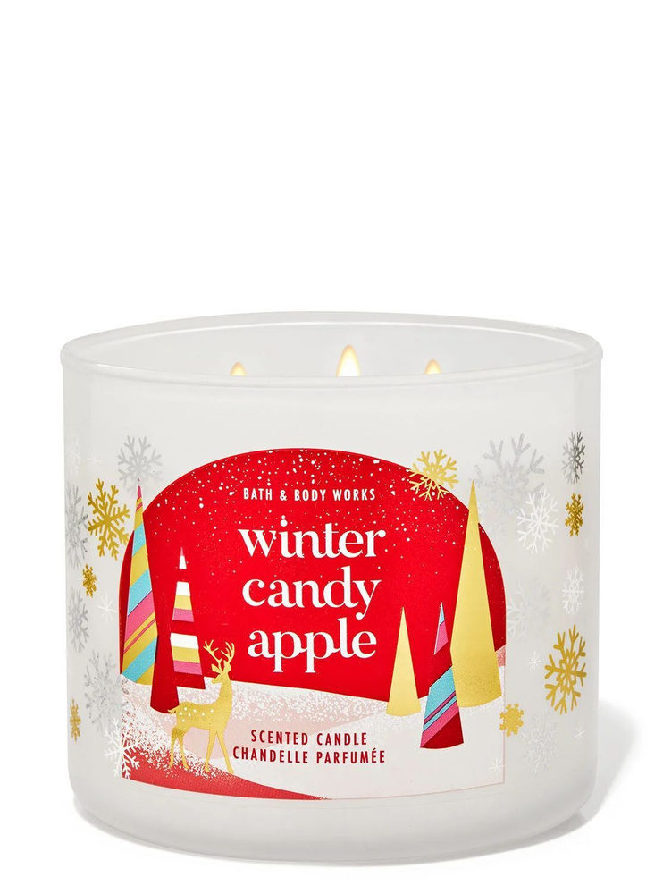 Bath & Body Works, Свеча с 3 фитилями Winter Candy Apple #1