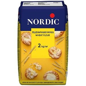 Мука NORDIC WHEAT FLOUR пшеничная высший сорт 2кг #1