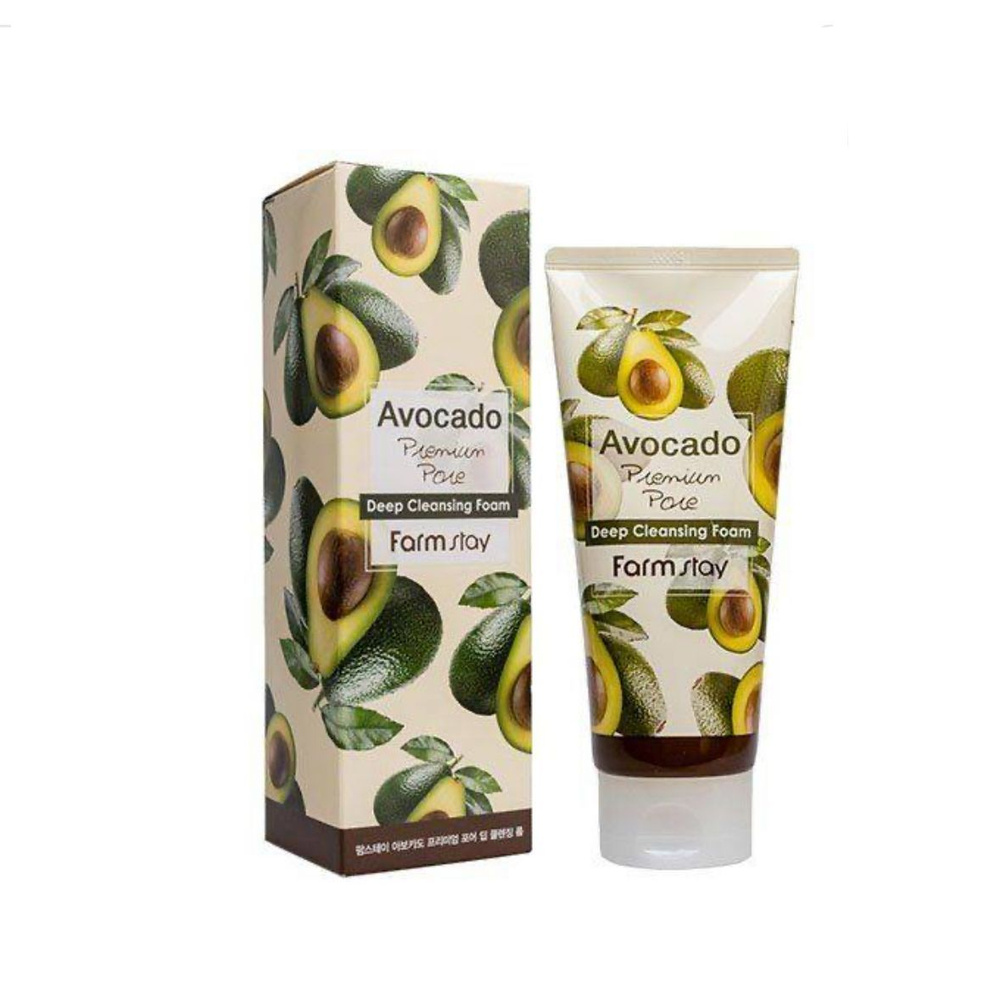 FarmStay Пенка гель для умывания Avocado Premium Pore Deep Cleansing Foam, 180 мл  #1