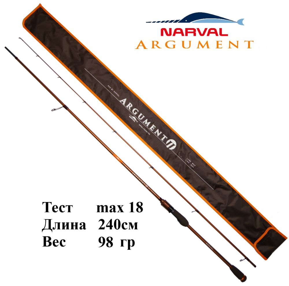 Спиннинг Narval Argument II 80L max 18gr/240cm / Удилище Нарвал Аргумент 2 для джига на судака, щуку #1