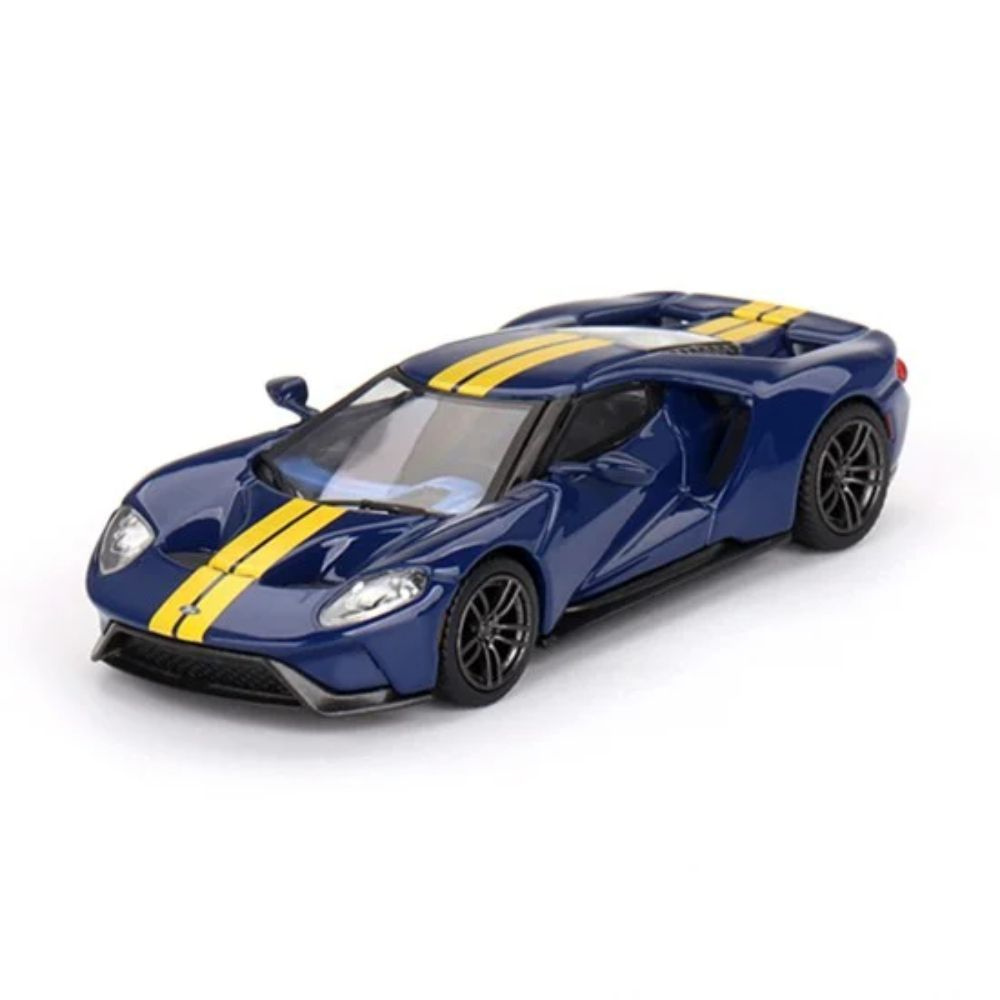 Машинка MINI GT 1/64 Ford GT Sunoco Blue LHD Diecast Scale Model Car #1