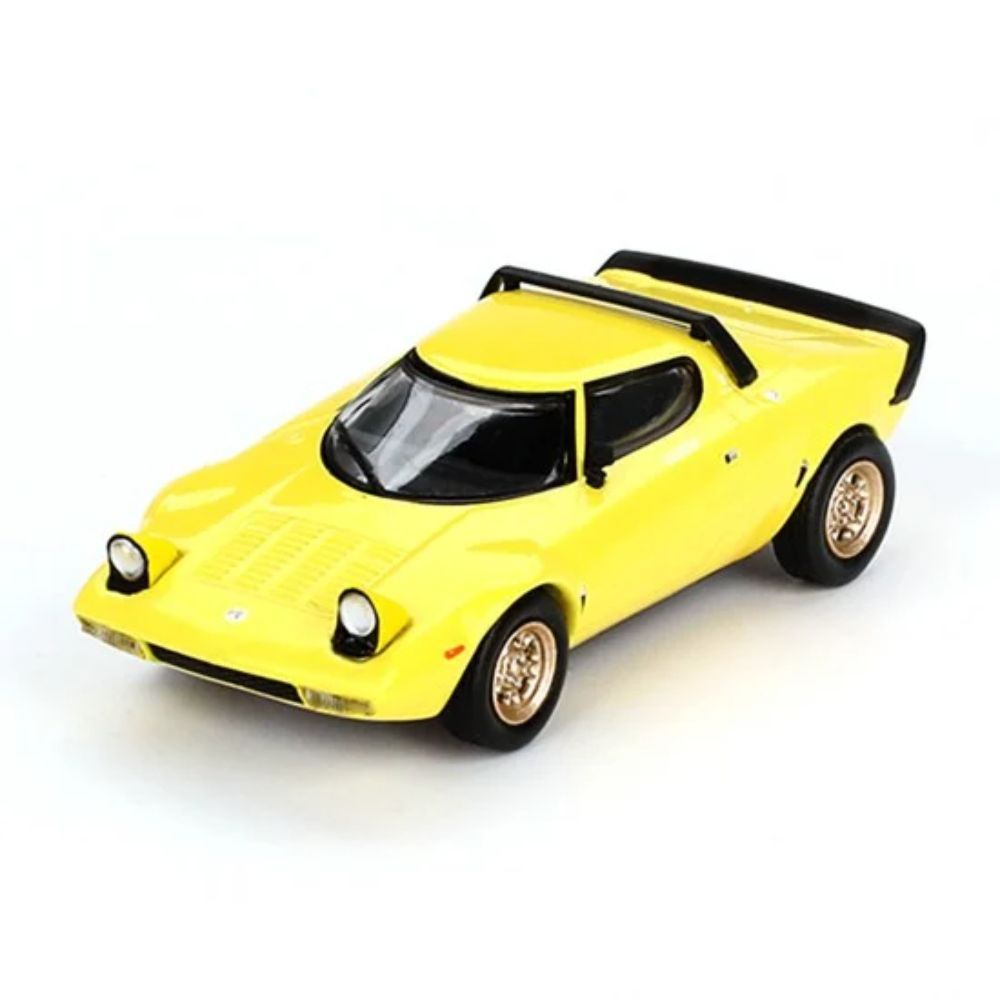 Машинка MINI GT 1/64 Lancia Stratos HF Stradale Giallo Fly LHD Diecast Scale Model Car #1