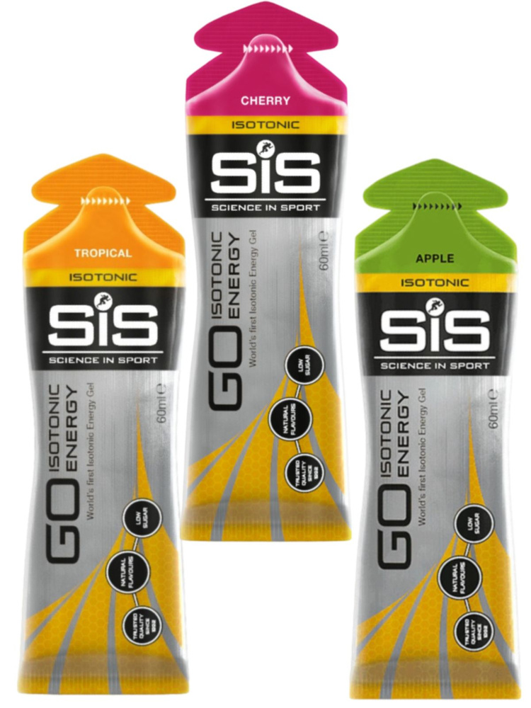 Энергетический гель SCIENCE IN SPORT (SiS) GO Isotonic Energy Gels 3 x 60 мл Микс, Вишня, Тропик, Яблоко #1