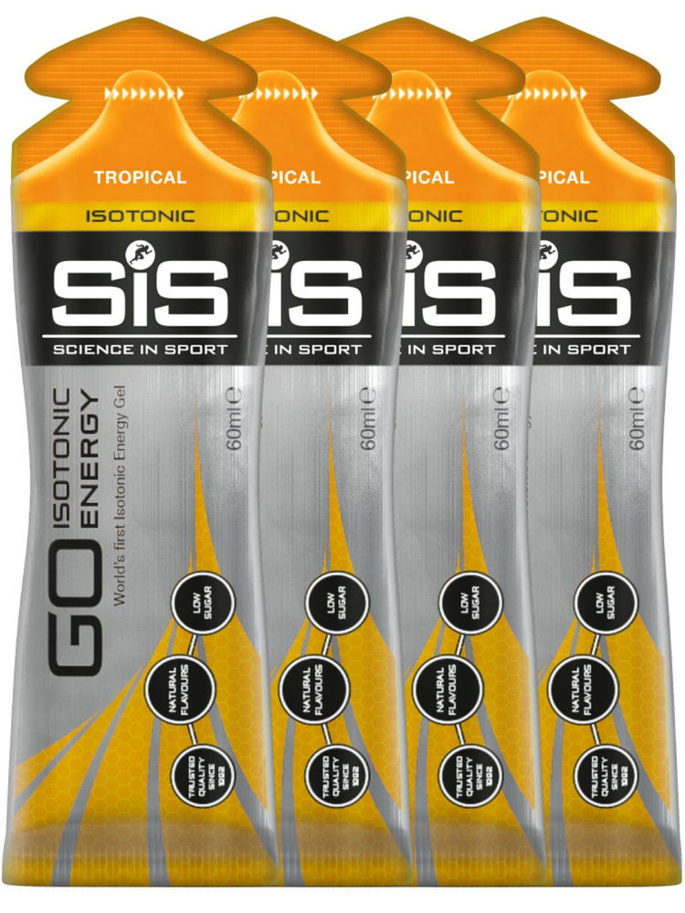 Энергетический гель SCIENCE IN SPORT (SiS) GO Isotonic Energy Gels 4 x 60 мл, Тропик  #1