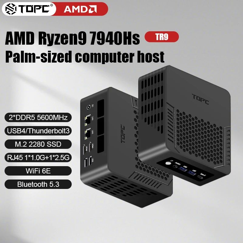 SZBOX Мини-ПК SZBOX AMD R9 7940HS (AMD Ryzen 9 7940HS, RAM 8 ГБ, SSD 1024 ГБ, AMD Radeon 780M, Windows #1