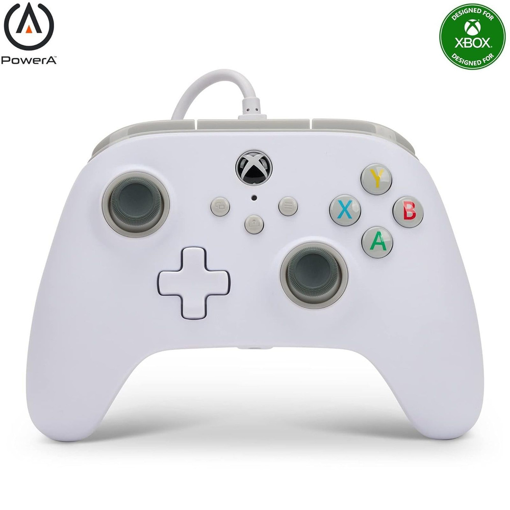 Проводной геймпад для Xbox One / Series S X / PC Windows PowerA Wired Controller White Белый 1519365-02 #1