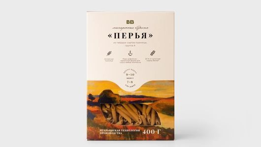 Макаронные изделия "Перья" группа А, 400 гр, 6 шт #1