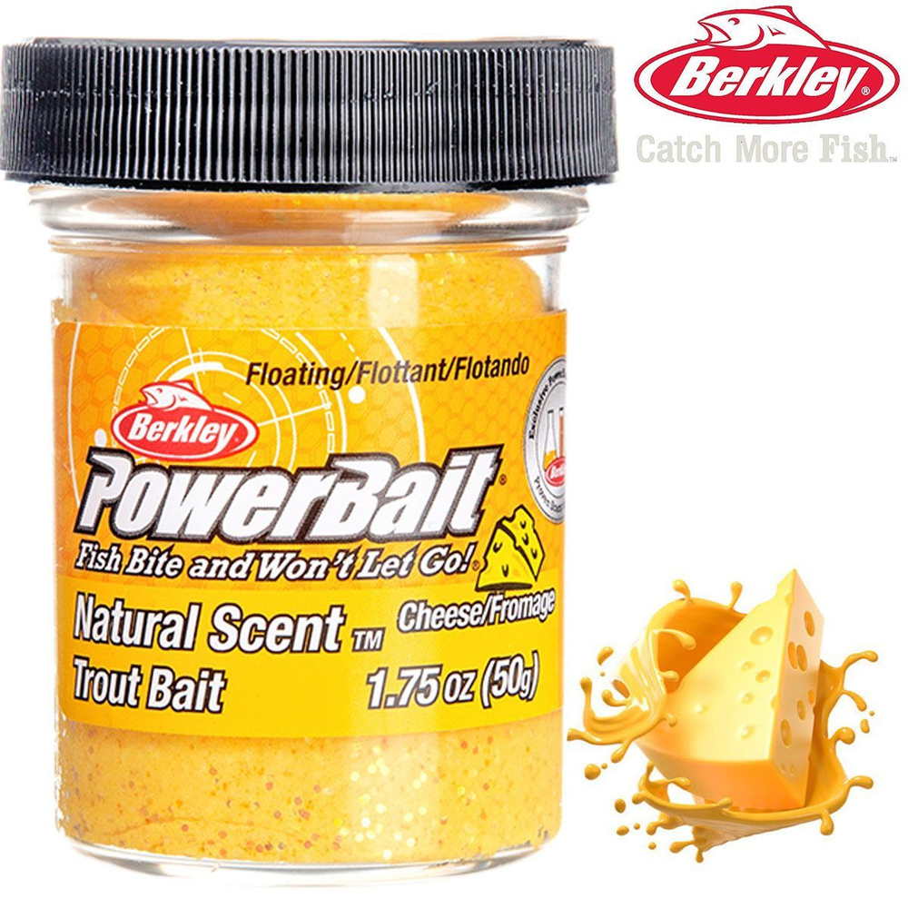 Паста Berkley PowerBait Natural Scent Trout Bait Cheese Glitter/gltr 50g #1