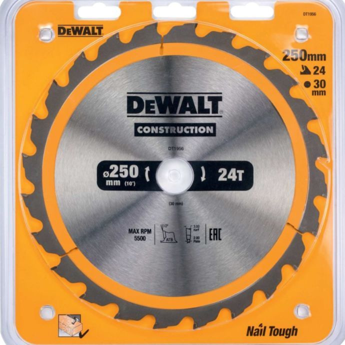 Диск пильный по дереву "DeWalt" 250х30х2,4мм. 24з. DТ1956-QZ #1