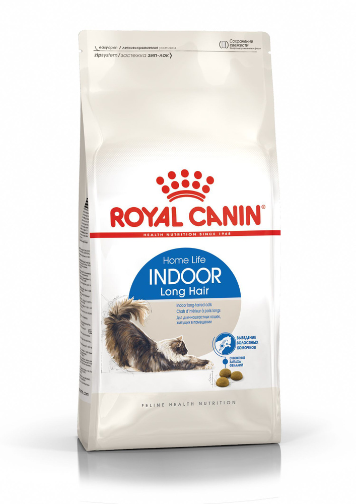 Корм для длинношерстных домашних кошек Royal Canin Indoor Long Hair 400гр  #1