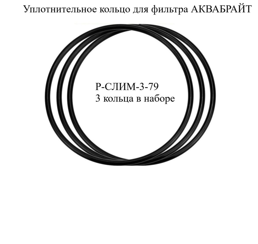 Уплотнительное кольцо для фильтра АКВАБРАЙТ Р-СЛИМ-3-79 3шт  #1