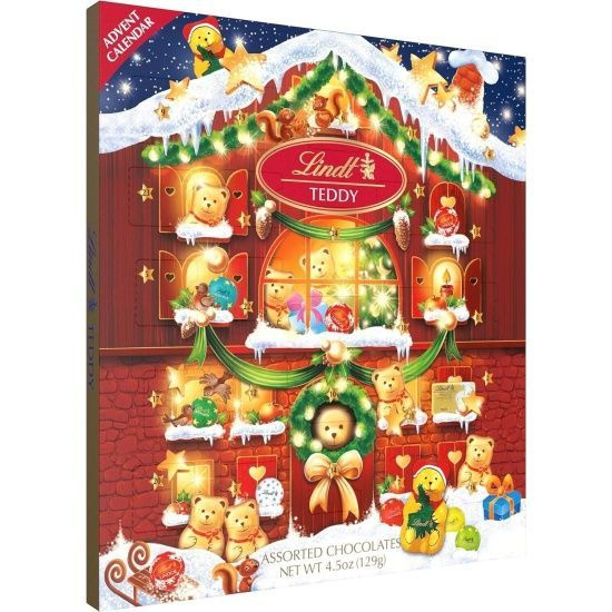 Lindt Teddy house адвент календарь, 124г, 24 окошка с шоколадными сюрпризами  #1