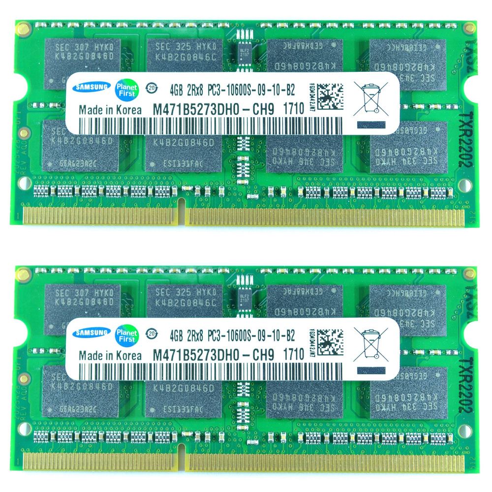 OEM Оперативная память 4Gb PC3-10600 DDR3 1333Mhz 2x4 ГБ (M471B5273CH0-CH9) #1