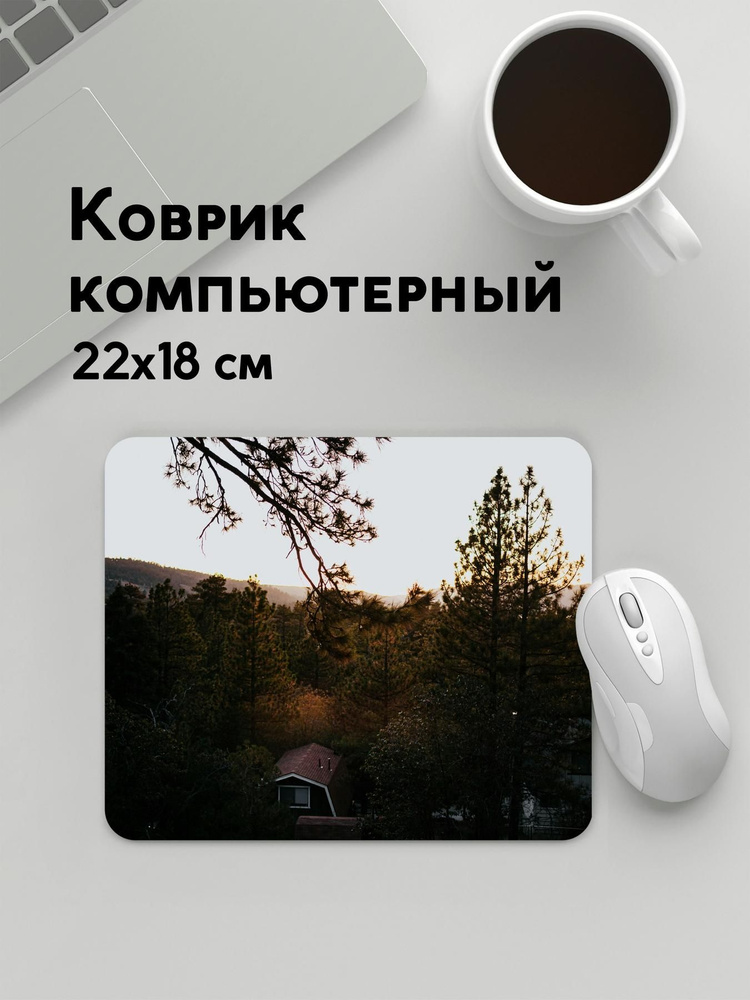 PANiN Коврик для мыши MousePad22x18WC_WC148147, черный, черный матовый  #1